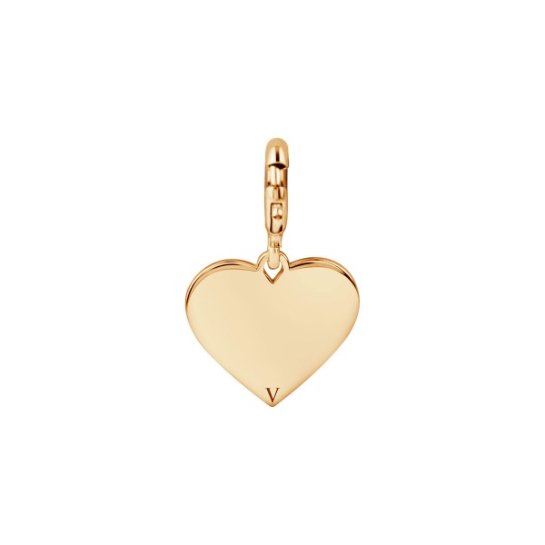 Zdjęcie Zawieszka srebrna pozłacana serce charms