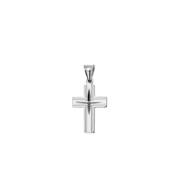 Zdjęcie Srebrna zawieszka krzyżyk diamentowany